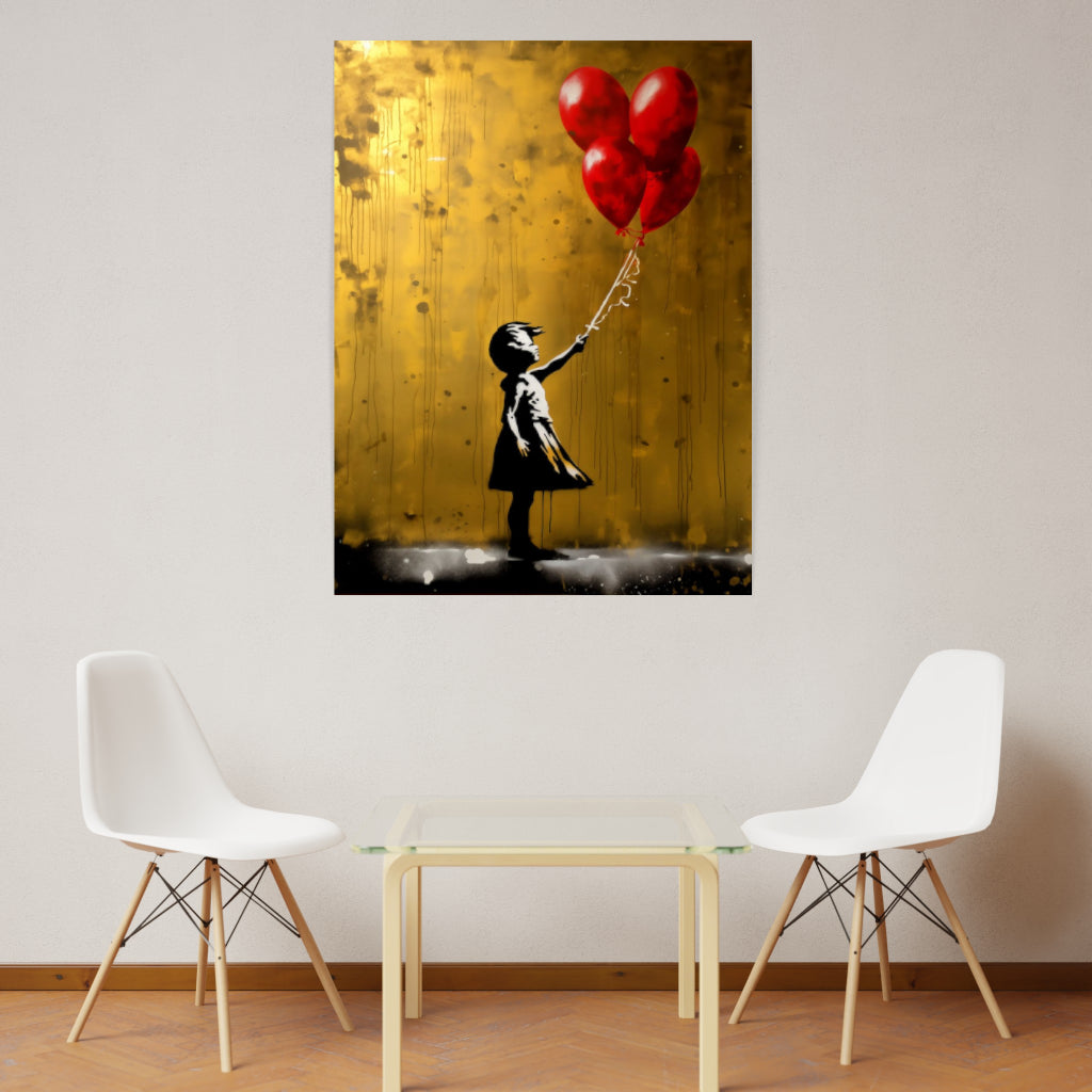 Girl with Red Balloons