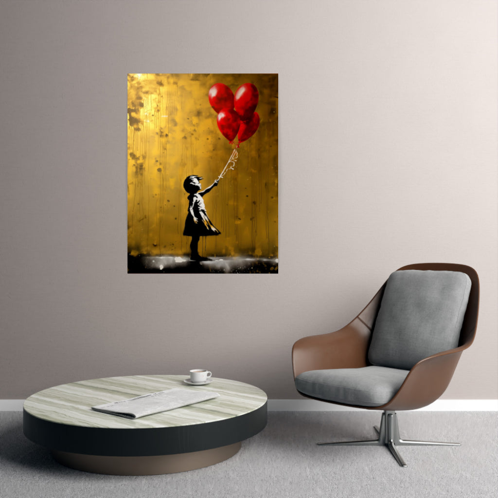Girl with Red Balloons