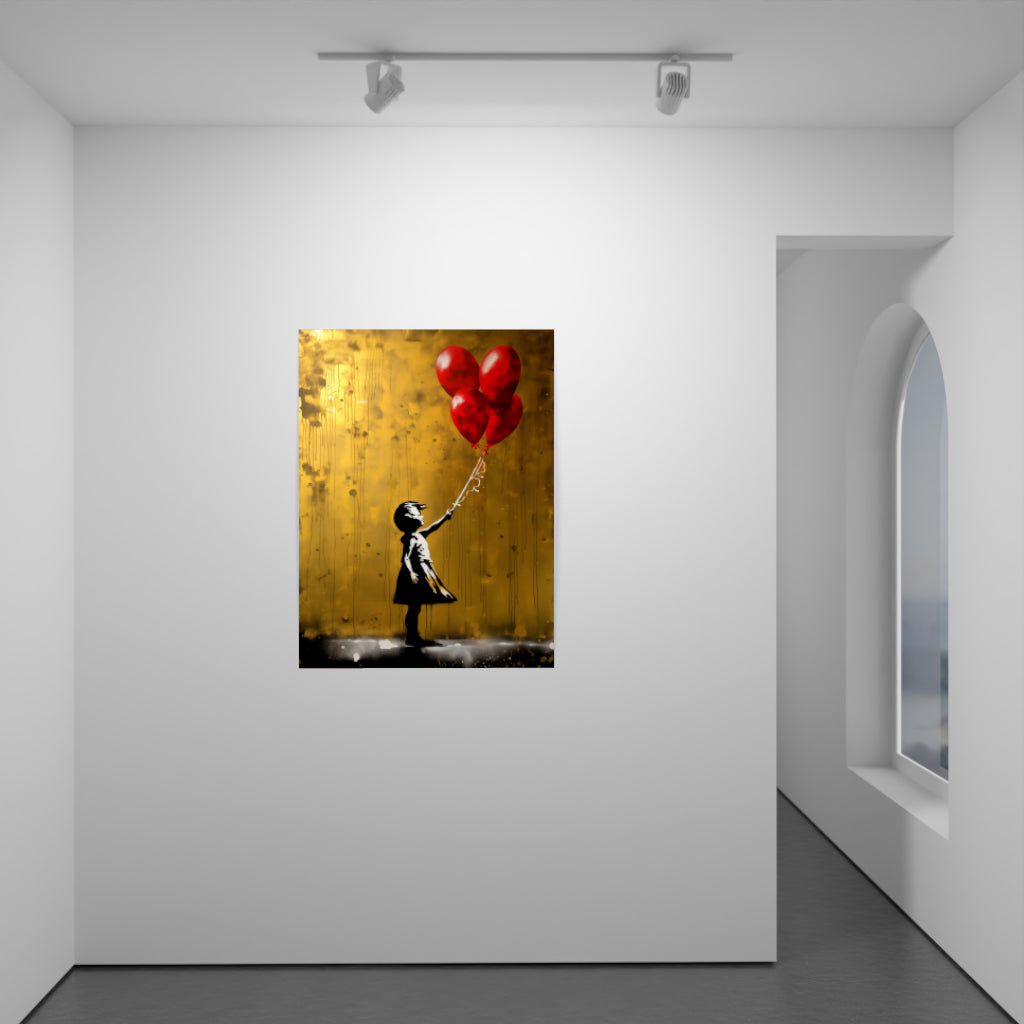 Girl with Red Balloons